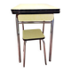 Yellow formica table + stool