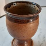 Trio of cups / mazagrans in artisanal pottery sandstone signed 70s