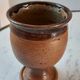 Trio of cups / mazagrans in artisanal pottery sandstone signed 70s