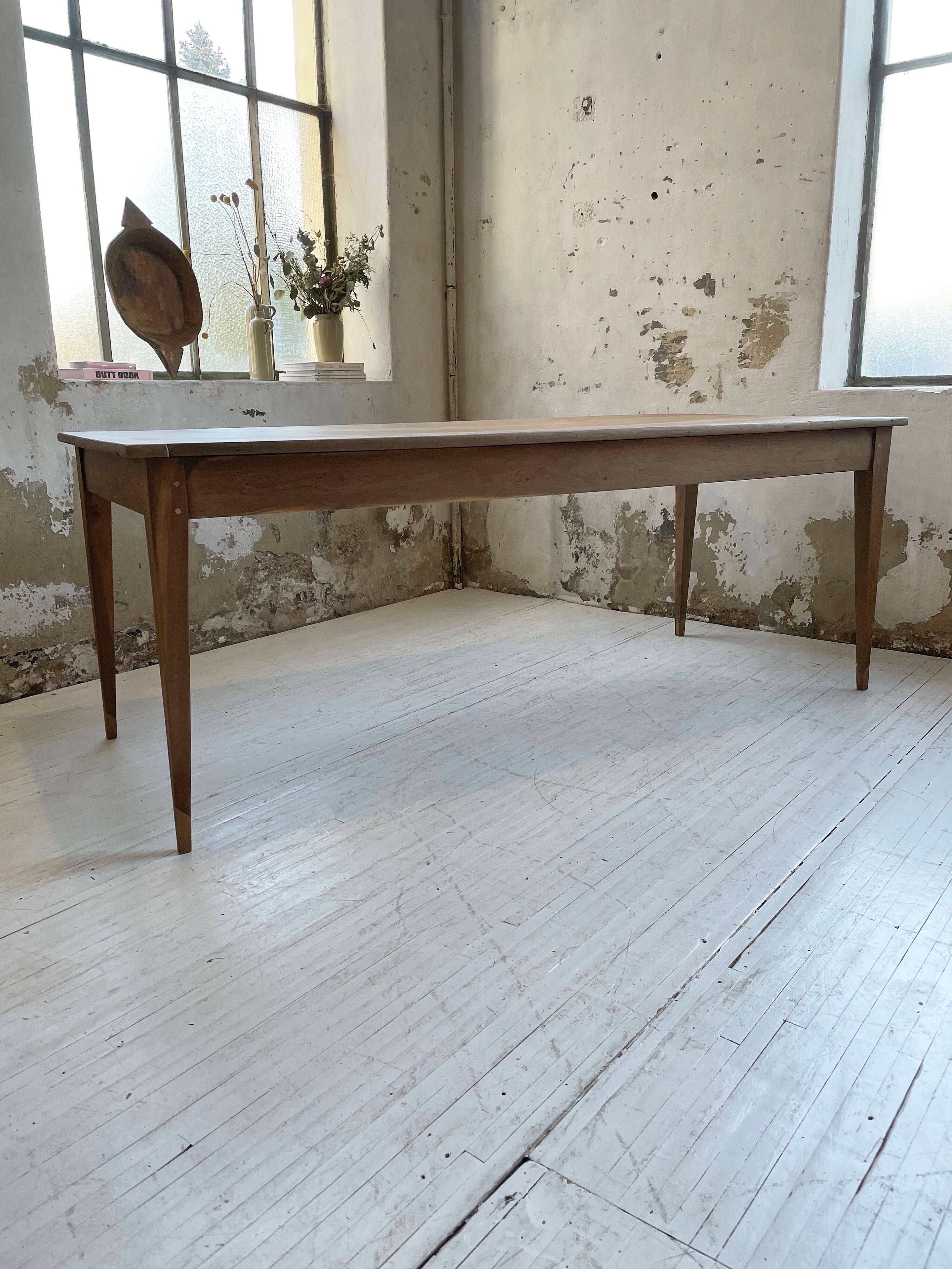 2m oak farm table
