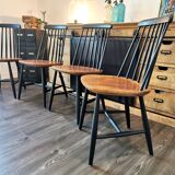 Series of 4 Scandinavian chairs