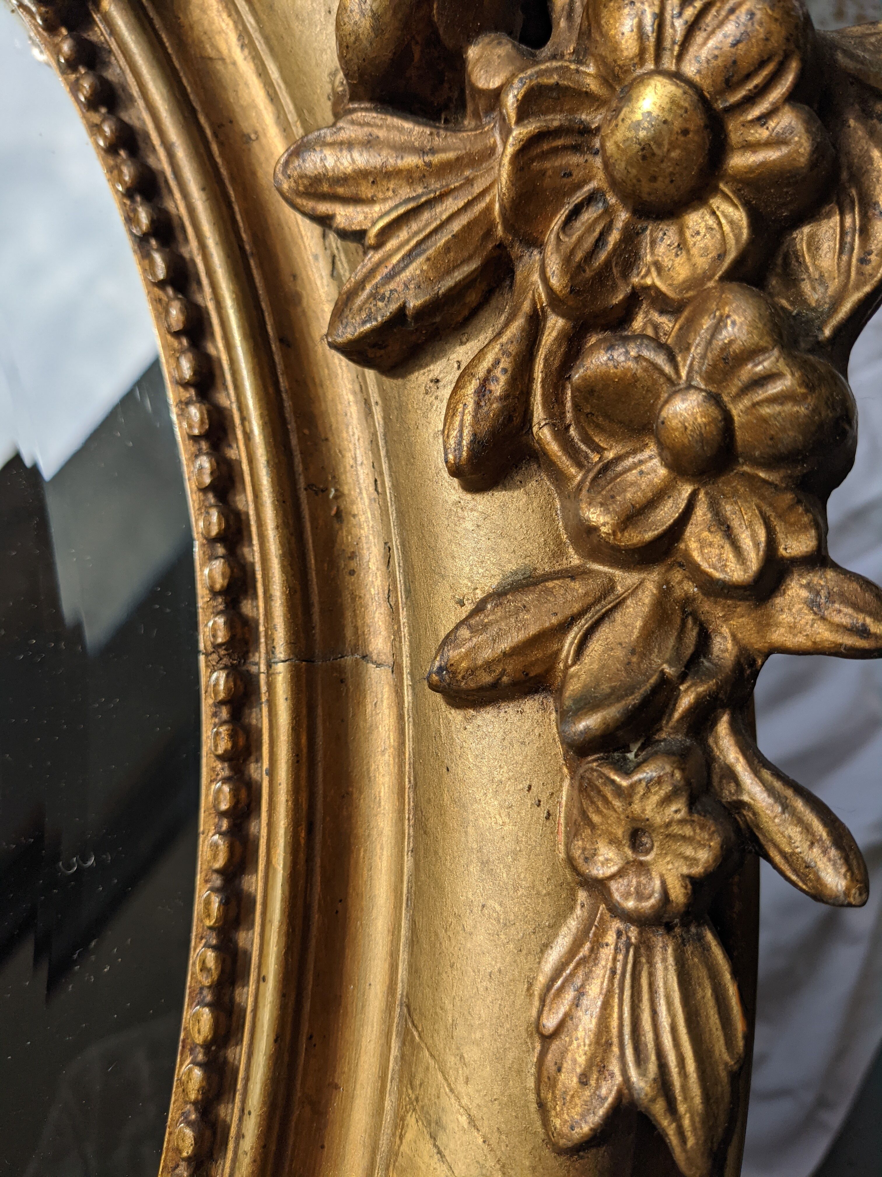 Old beveled mirror