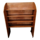 Bibliothèque en bois vintage sur roulettes