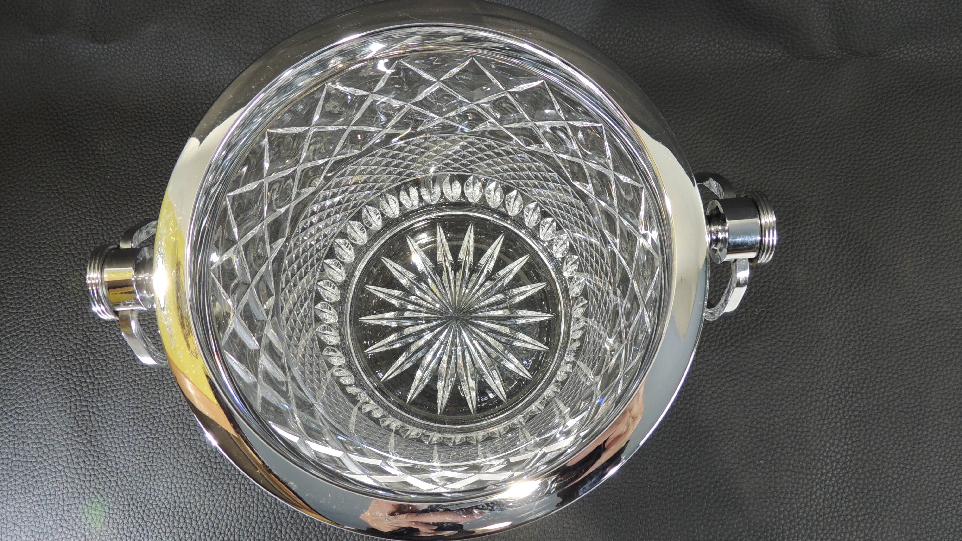 Champagne bucket cut glass