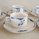 6 Digoin cups and saucers, sugar bowl and milk jug