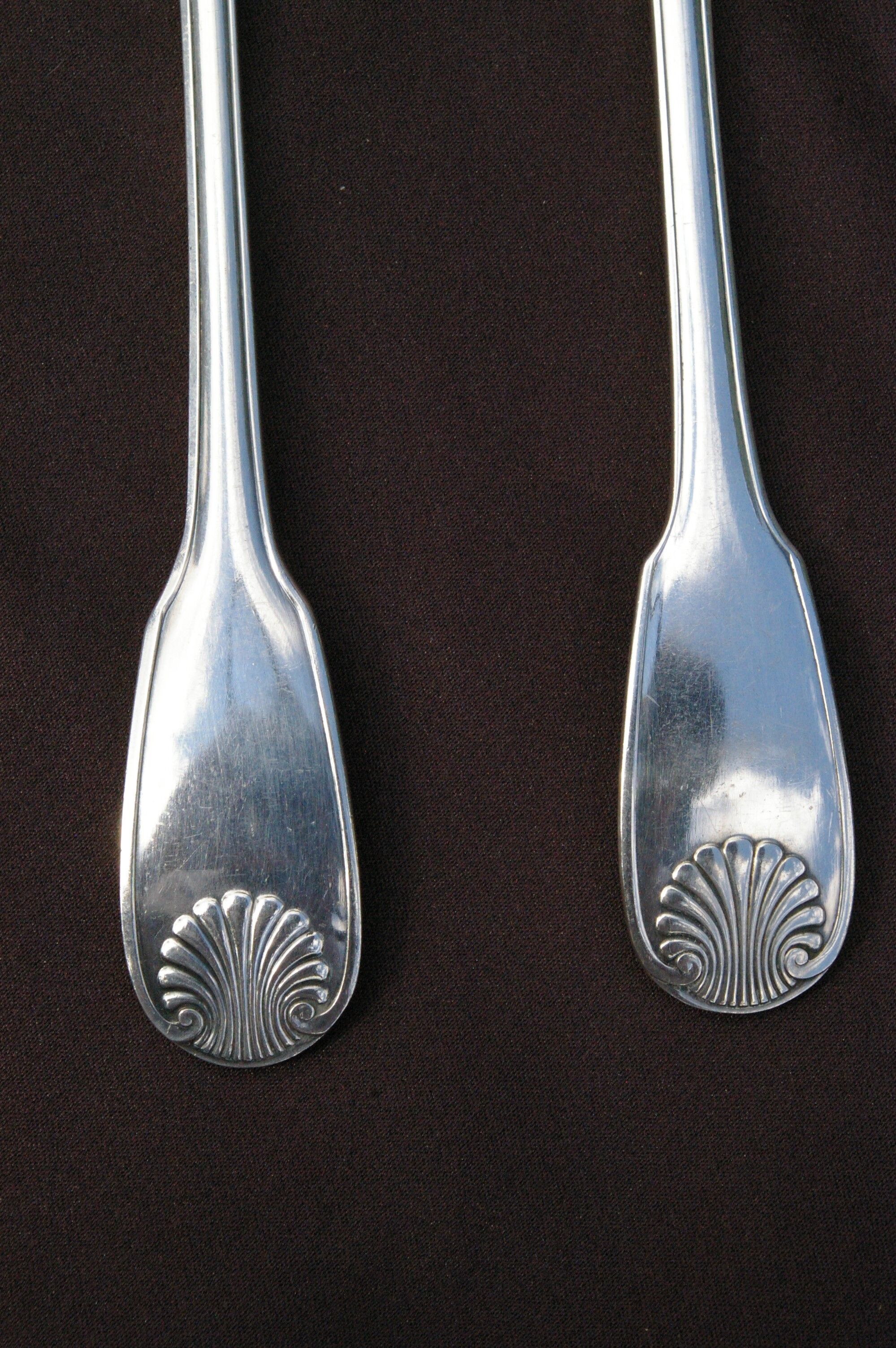 Christofle serving cutlery (fork / spoon) vendôme shell