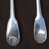 Christofle serving cutlery (fork / spoon) vendôme shell