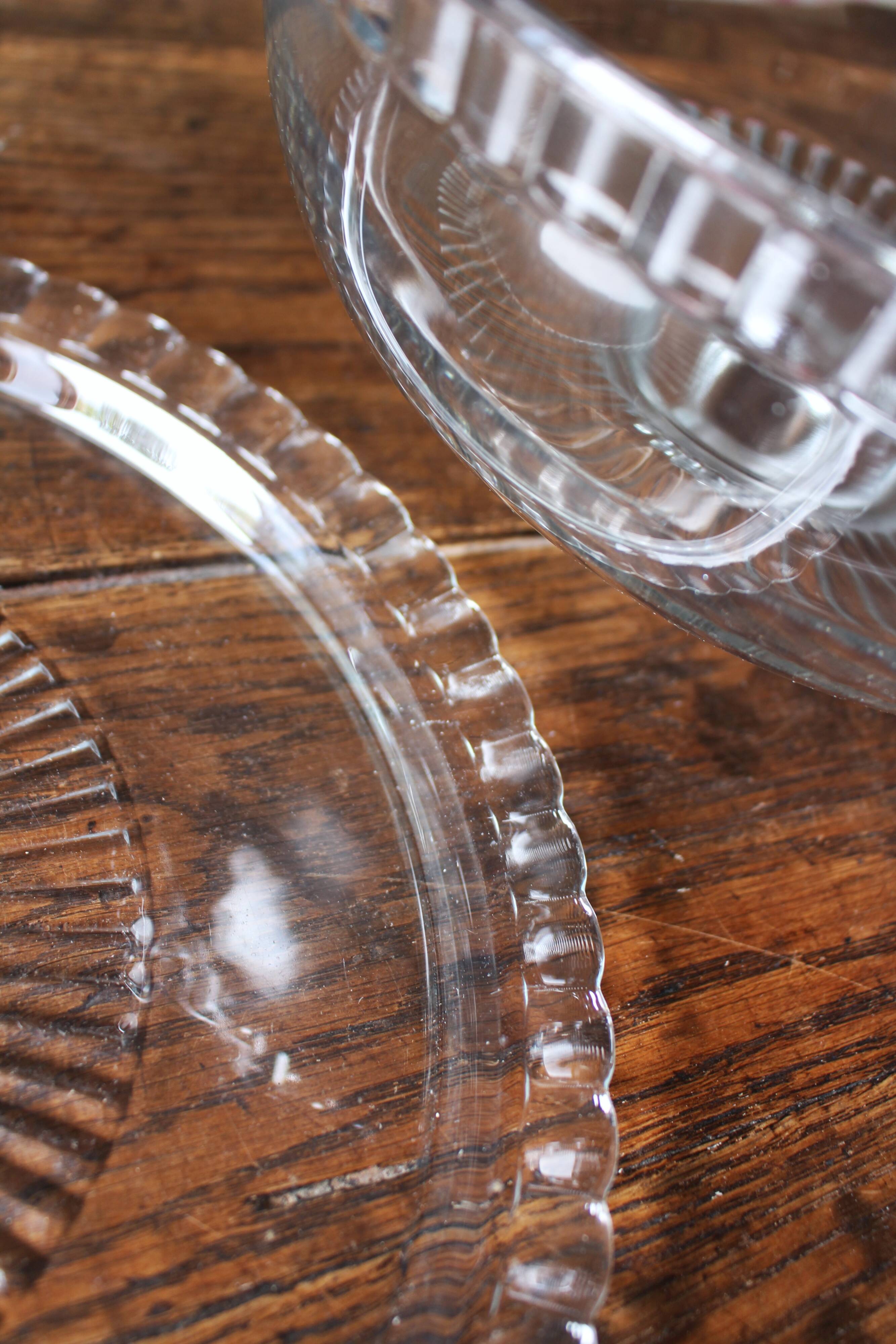 Large glass bell jar and its vintage cheese dessert plate.