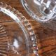 Large glass bell jar and its vintage cheese dessert plate.