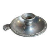 Silver aluminum hand candle holder