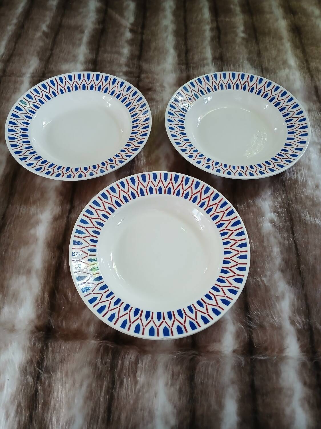3 antique deep plates from Badonviller