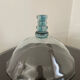 Cloche à plat en verre bleuté