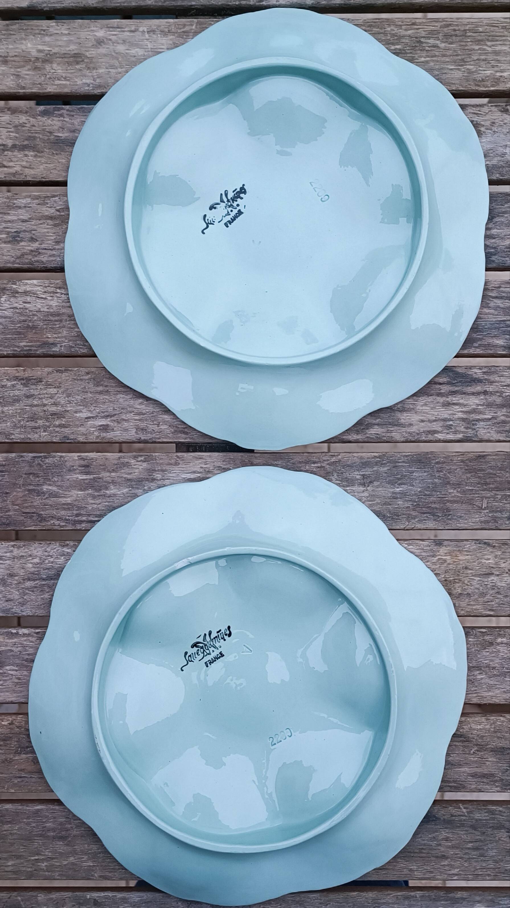 Oyster plates Sarreguemines