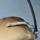 GEPO arch floor lamp with beige 'Bucket' lampshade