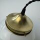 Old round pendant light 18 cm in vintage opaline