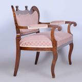 Ensemble de sièges restauré en chêne Biedermeier, noyer, construction stable, Autriche, années 1840