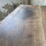 Central island trading counter in walnut