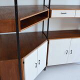 Bibliothèque d’angle modulable vintage 1950s
