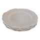 Set of 4 Sarreguemines ivory plates