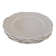 Set of 4 Sarreguemines ivory plates
