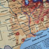 Ancienne carte MDI États-Unis USA vintage