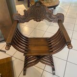 Fauteuil curule en bois 1880