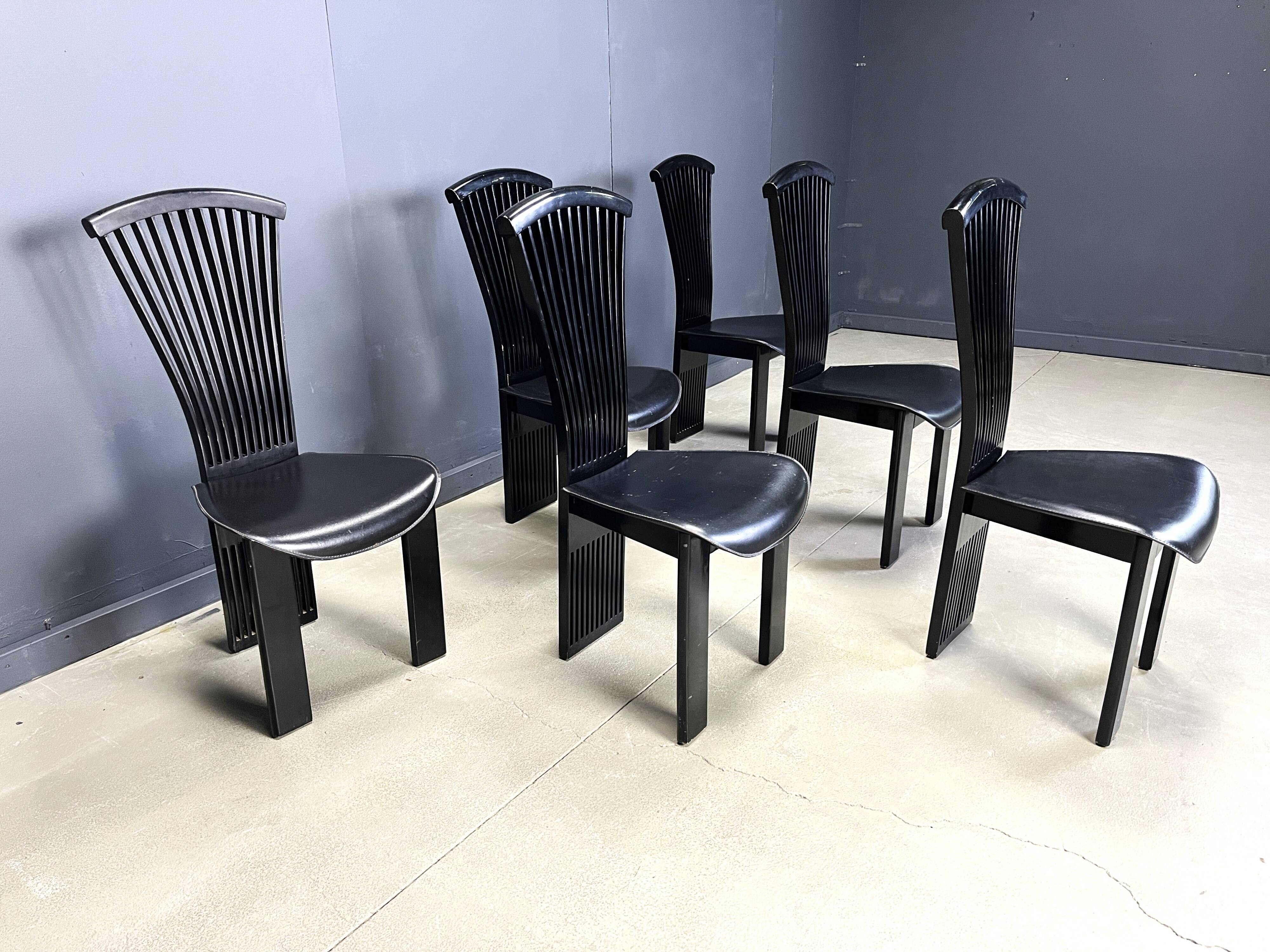 Vintage dining chairs by Pietro costantini, 1980s, set of 6