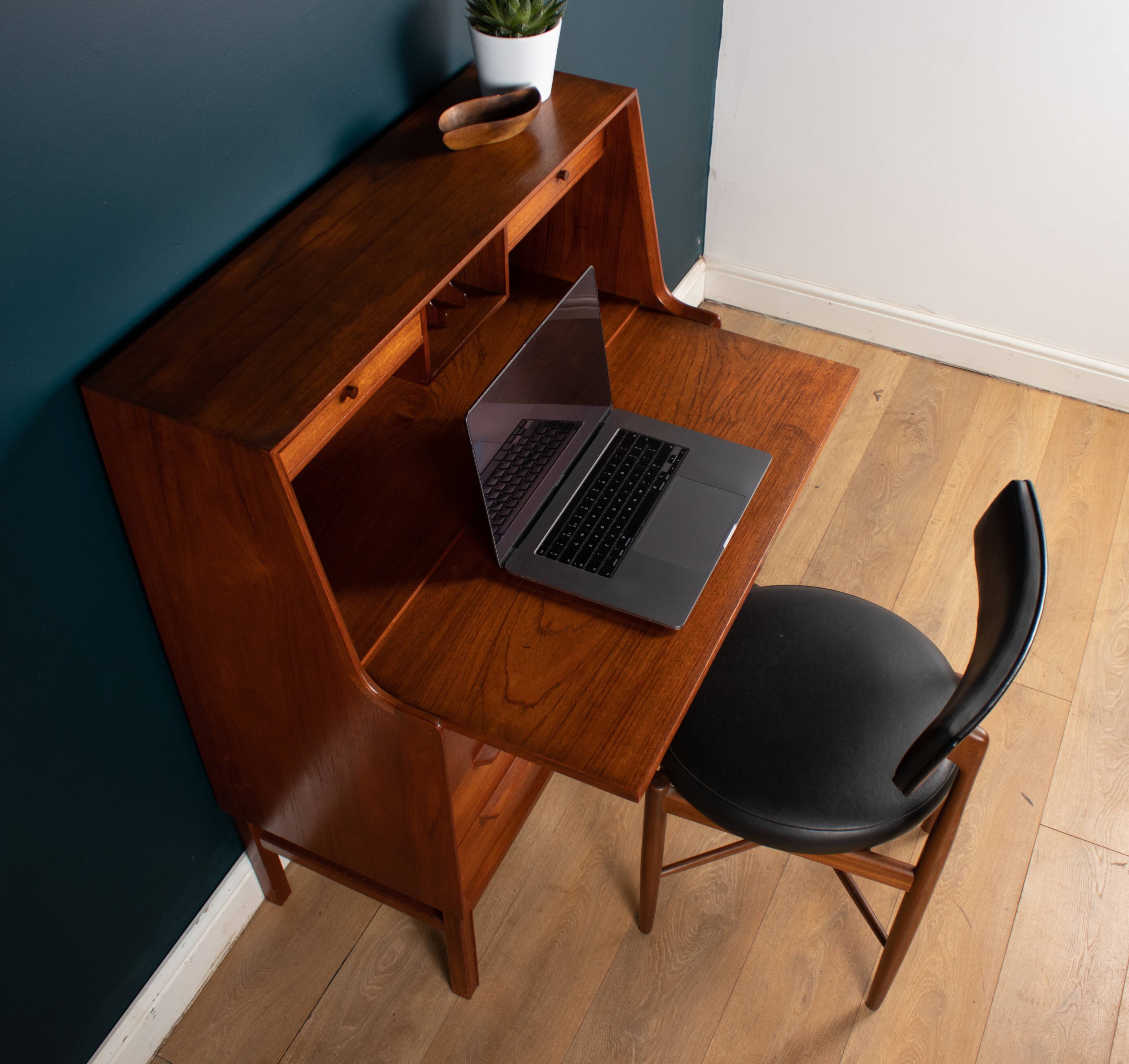 Restored 1960s Retro Danish Bureau Desk Mid Century