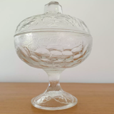 Chiseled glass candy box