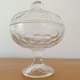 Chiseled glass candy box