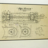 Original technical drawing of compressor, 1925