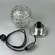 60s 70s table lamp bedside lamp chrome Doria glass space age design