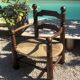 Fauteuil bas paillé