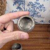 Pair of 800 thousandth Indian Silver Salt Cellars, Early 20th Century, Tableware