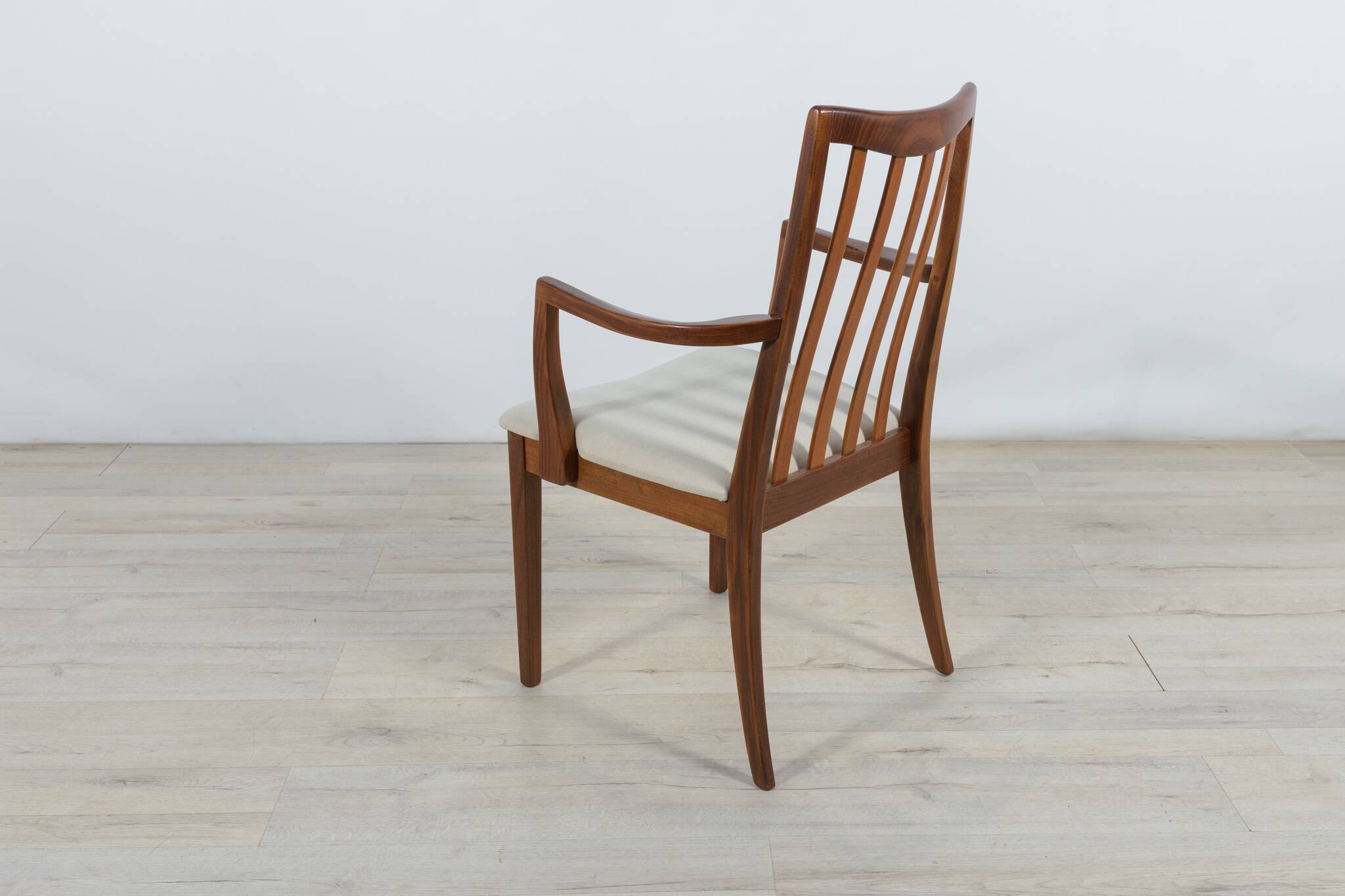 Mid-century teak and fabric dining chairs by Leslie Dandy for G-Plan, 1960s, set of 8