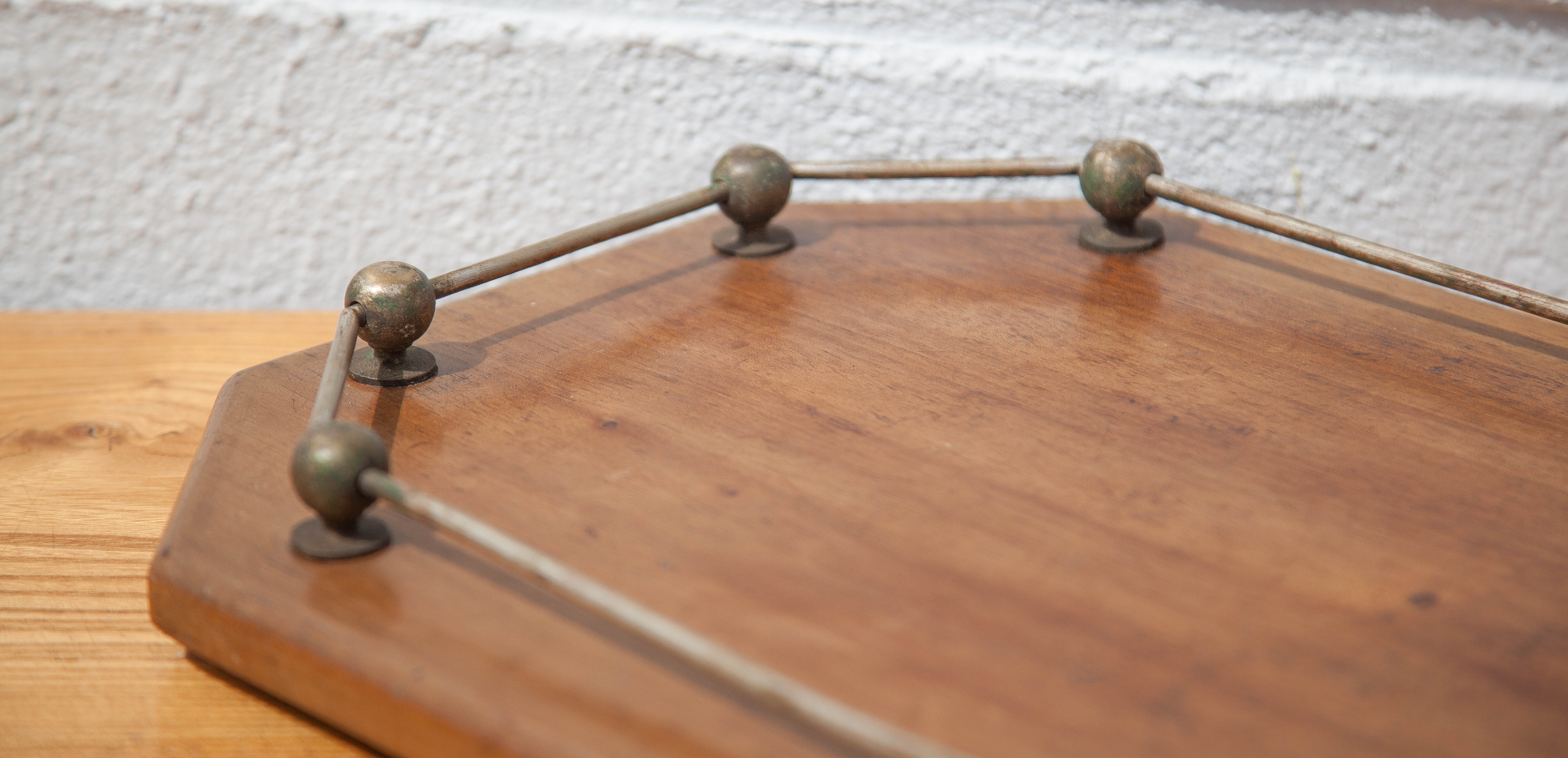 Vintage wooden tray, centerpiece, serving tray