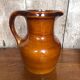 Old ST CLÉMENT vintage brown ceramic pitcher