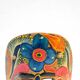 Mexican folk art mask in colored terracotta, 1970s