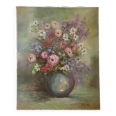 Toile bouquet de fleurs signé Alma