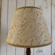 Turned wooden floor lamp