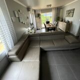 Leather corner sofa