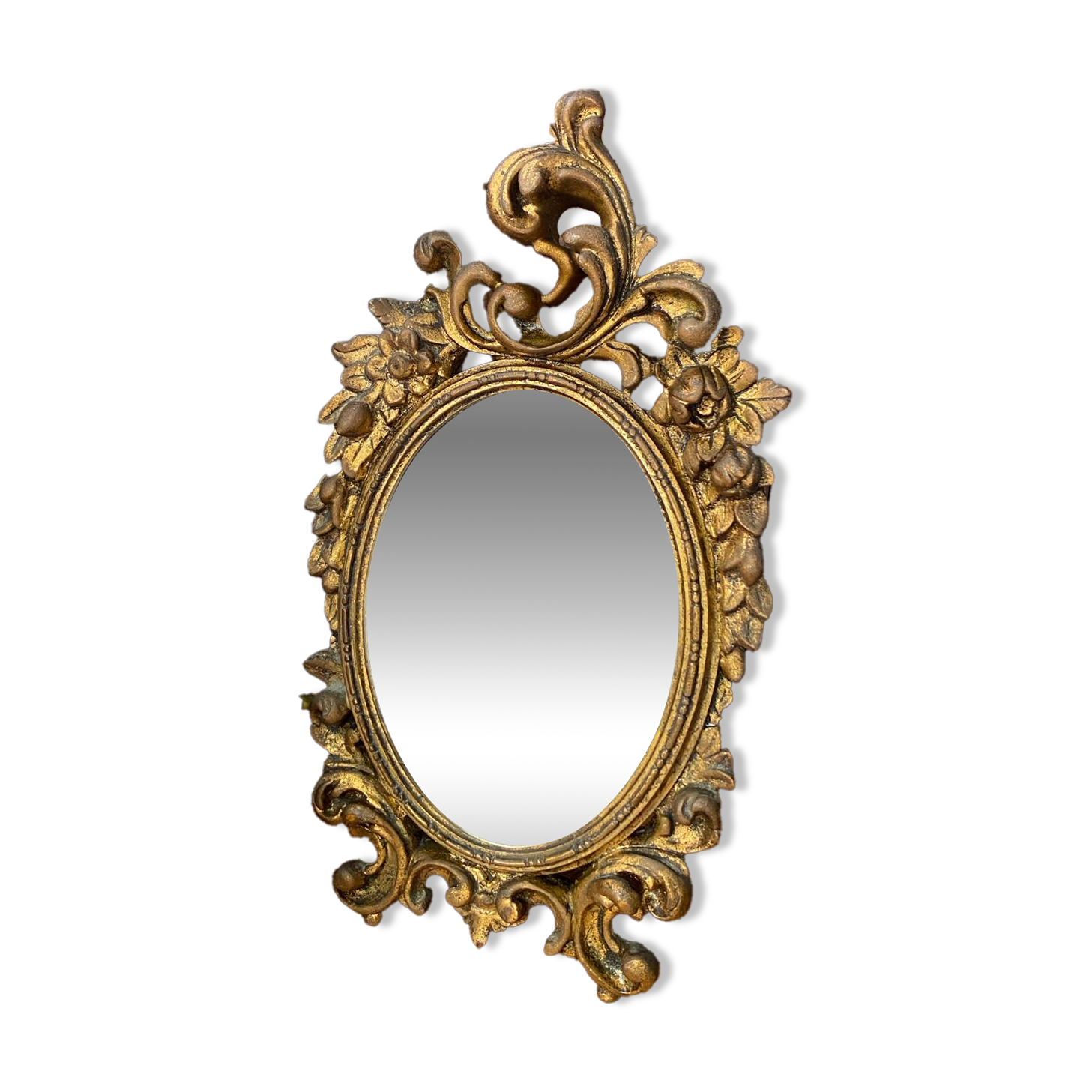 Baroque mirror from the 70s, in gilded wood