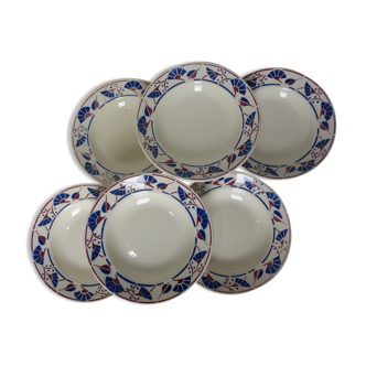 6 hollow plates of Badonviller model Mousmee 221002