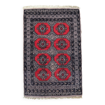 Tapis Vintage Fait Main Bukhara Ouzbek – 84 x 127 cm - 1C1009
