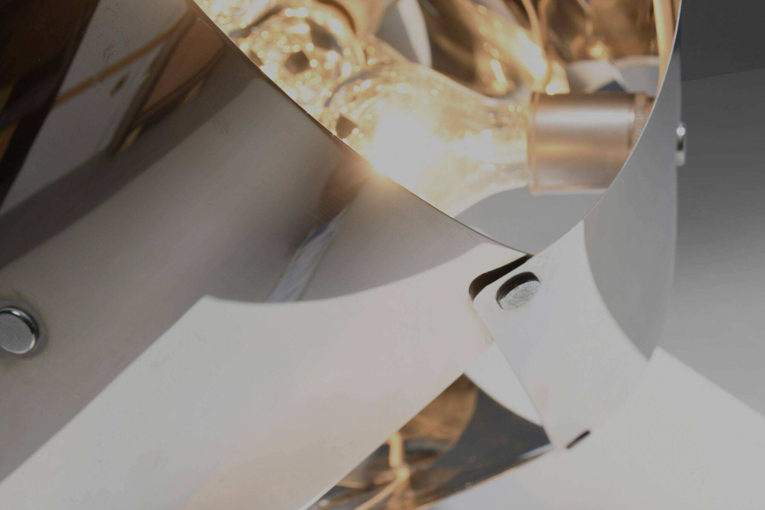 Stainless steel table lamp by Edera Radici for Sagim, Italy 1970