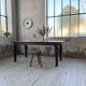 Solid oak farmhouse table 185cm