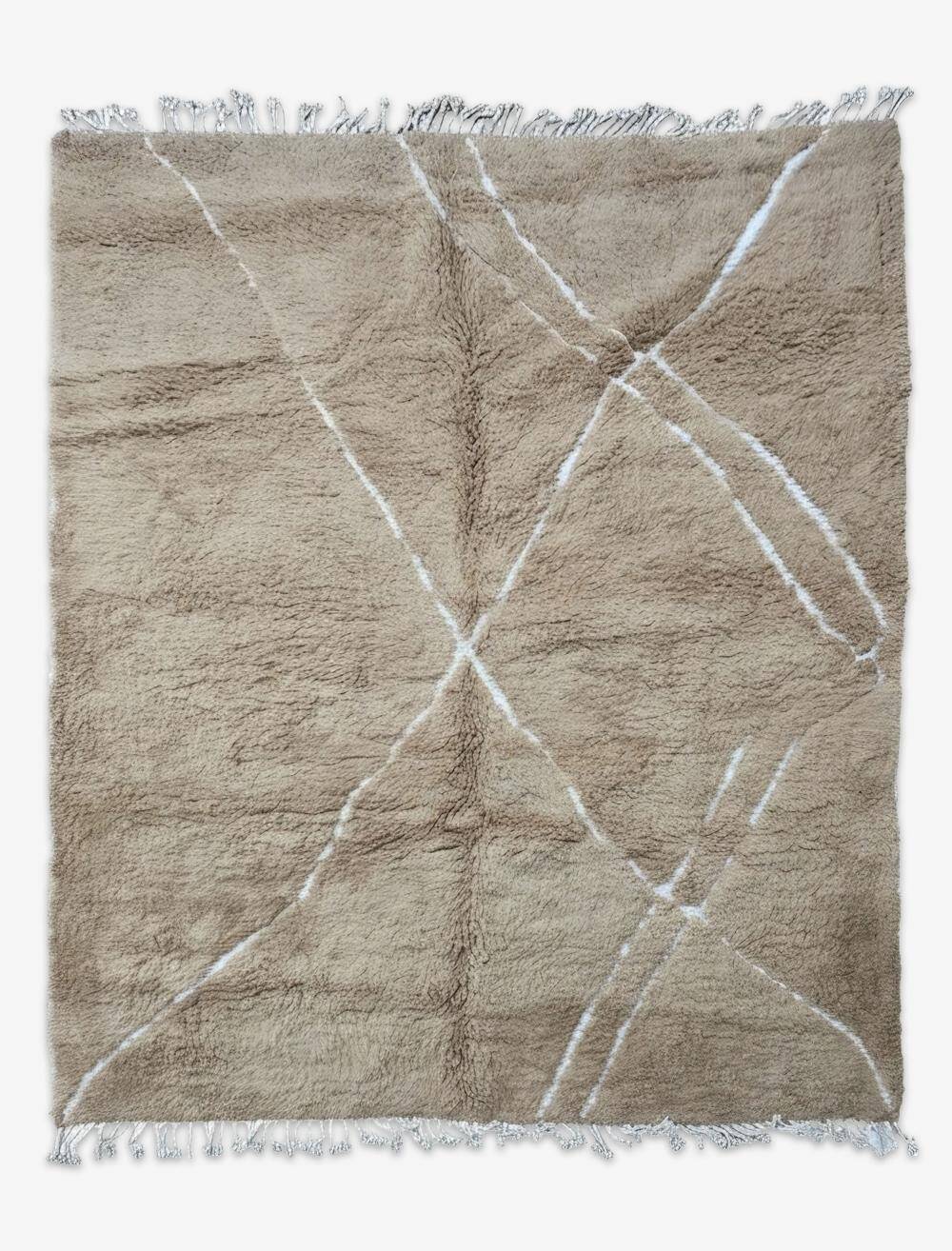 Contemporary Beige Rug - 297 x 253 cm