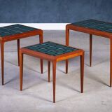 Nest of teak tables, 1960s, Set of 3