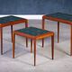 Nest of teak tables, 1960s, Set of 3