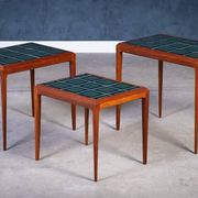Nest of teak tables, 1960s, Set of 3